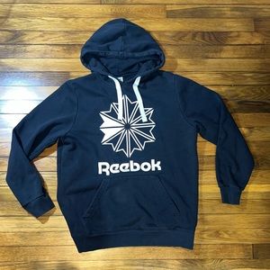 Mens Black Reebok Starcrest Hoodie